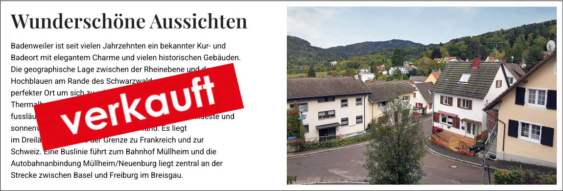 Verkauft in Badenweiler